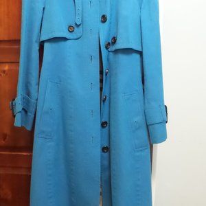 BURBERRY TRENCH COAT, UK 8 US 6, BLUE (excellent condition only wore once)